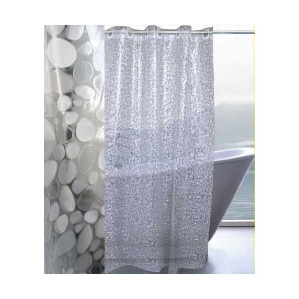 Cortina Baño EVA POLIES. 180X200 Dropado Anillas [LOTE DE 2 Unidades] DINTEX