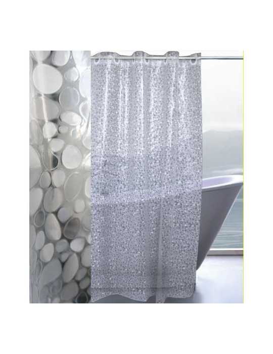 Cortina Baño EVA POLIES. 180X200 Dropado Anillas [LOTE DE 2 Unidades] DINTEX