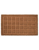 Felpudo Coco Prensado Cuadros Natural 40X70 [LOTE DE 4 Unidades] DINTEX