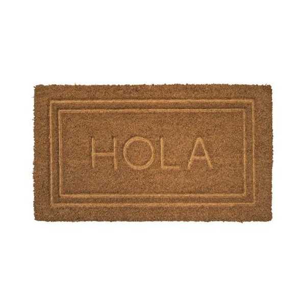 Felpudo Coco Prensado Hola Bord Natural 40X70 [LOTE DE 4 Unidades] DINTEX