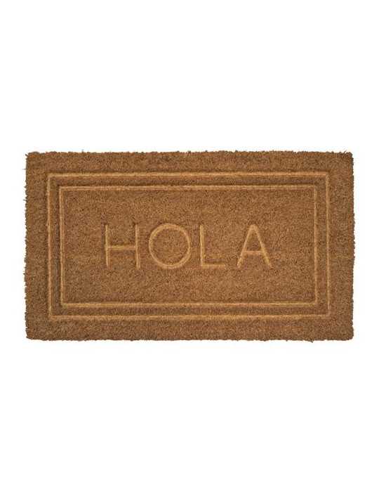Felpudo Coco Prensado Hola Bord Natural 40X70 [LOTE DE 4 Unidades] DINTEX