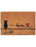Felpudo Coco Natural Gato Casa 40X60 50016 [LOTE DE 4 Unidades] DINTEX