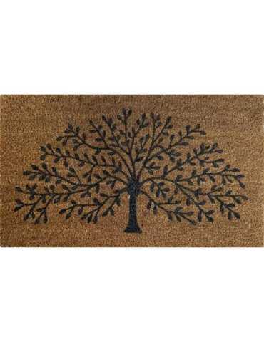 Felpudo Coco Natural Flock Tree 40X70 50052 [LOTE DE 4 Unidades] DINTEX