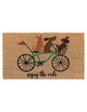 Felpudo Coco Blanco Bici 45X70 [LOTE DE 4 Unidades] DINTEX