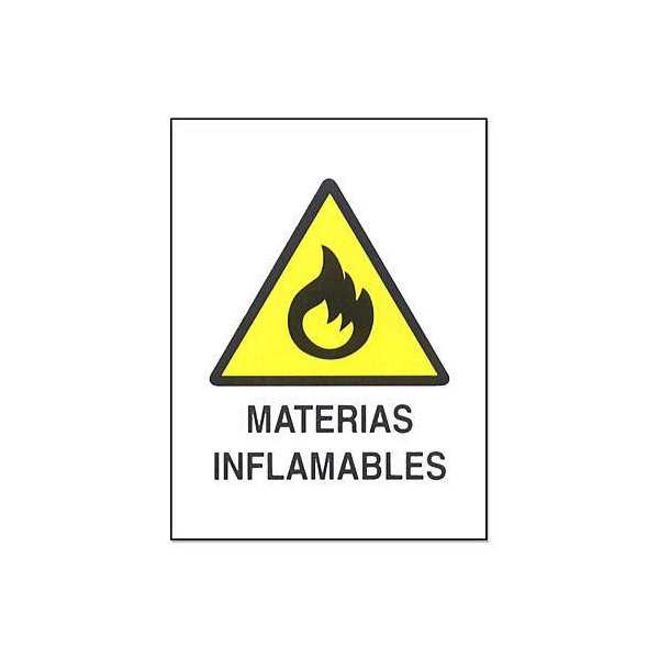 Cartel PVC 40X30 Materias Inflamables 0219 [LOTE DE 6 Unidades] CV TOOLS