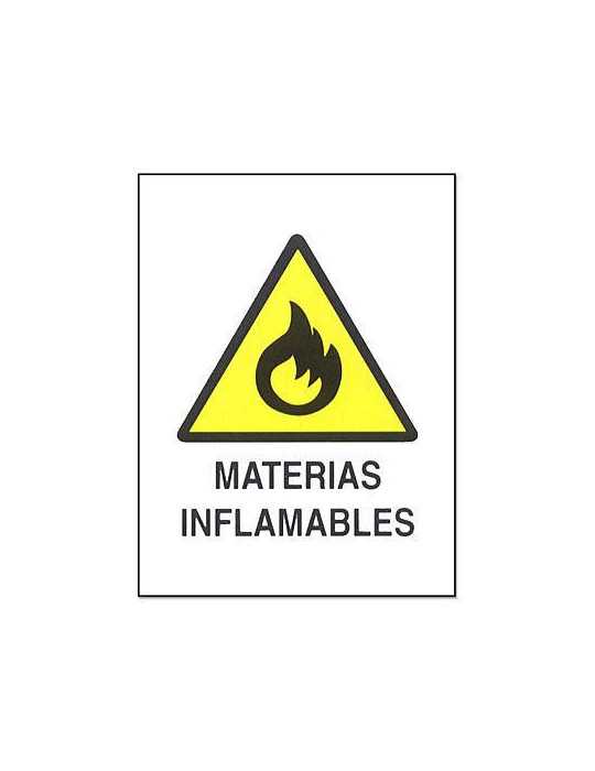 Cartel PVC 40X30 Materias Inflamables 0219 [LOTE DE 6 Unidades] CV TOOLS