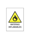 Cartel PVC 40X30 Materias Inflamables 0219 [LOTE DE 6 Unidades] CV TOOLS