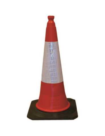 Cono Señalizacion Polietileno+caucho 75CM [LOTE DE 4 Unidades] CV TOOLS