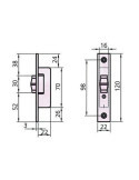 Cerradura Puerta Metálica 1963RV/0 [LOTE DE 2 Unidades] CVL