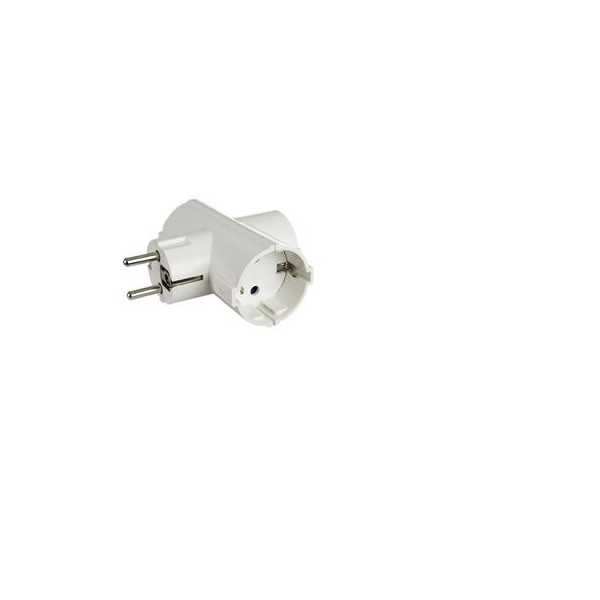 Clavija Adaptador Triple 2P+T 16A 250V Blanca [LOTE DE 6 Unidades] SOLERA
