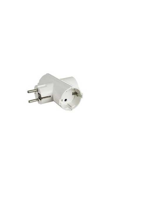 Clavija Adaptador Triple 2P+T 16A 250V Blanca [LOTE DE 6 Unidades] SOLERA