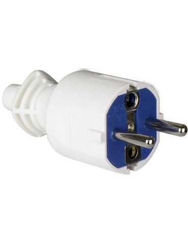 Clavija Toma Tierra 2P+T 16A 250V Blanca 706CB [LOTE DE 6 Unidades] SOLERA