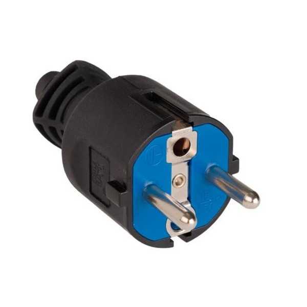 Clavija 2P+T 16A 250V Caucho Negro 706C [LOTE DE 6 Unidades] SOLERA