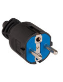 Clavija 2P+T 16A 250V Caucho Negro 706C [LOTE DE 6 Unidades] SOLERA