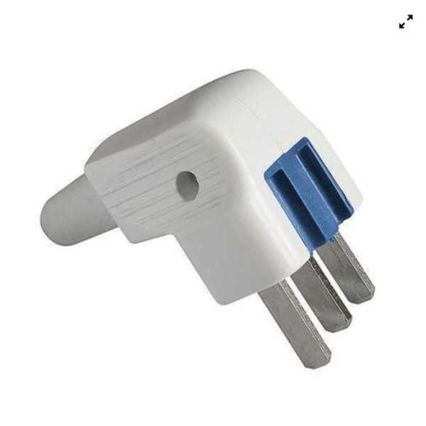 Clavija Enchufe Bipolar 2P+T 25A 250V Blanca [LOTE DE 4 Unidades] SOLERA