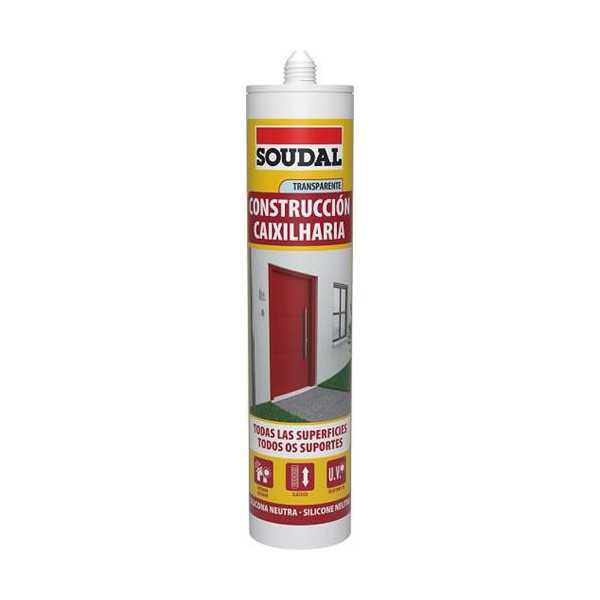 Silicona Construccion Neutra Translucido 290ML [LOTE DE 8 Unidades] SOUDAL