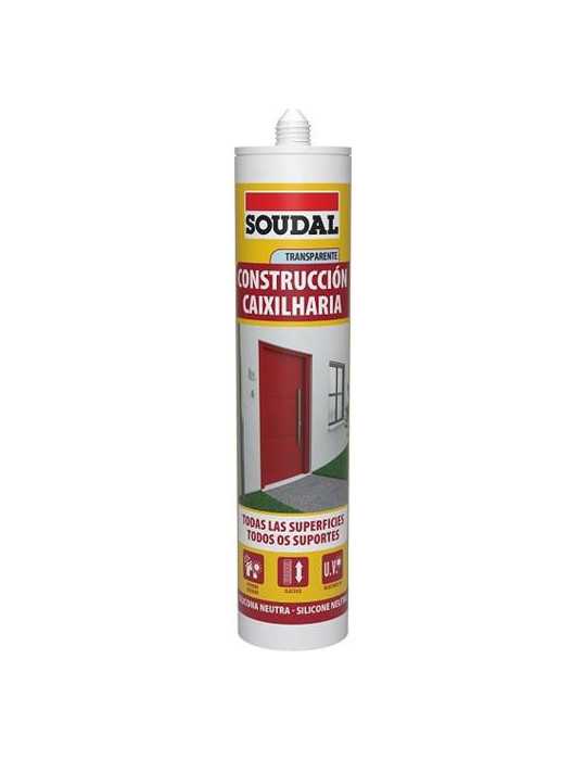 Silicona Construccion Neutra Translucido 290ML [LOTE DE 8 Unidades] SOUDAL