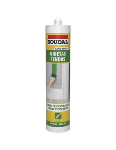 Masilla Acrílica Grietas Blanco 290ML [LOTE DE 14 Unidades] SOUDAL