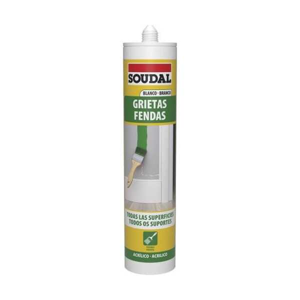 Masilla Acrílica Grietas Blanco 290ML [LOTE DE 14 Unidades] SOUDAL