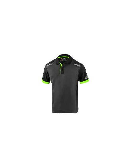 Polo Toledo Manga Corta Gris Verde Talla S [LOTE DE 2 Unidades] SPARCO