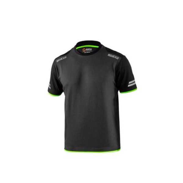 Camiseta Tucson Manga Corta Gris Verde Talla 2XL [LOTE DE 2 Unidades] SPARCO