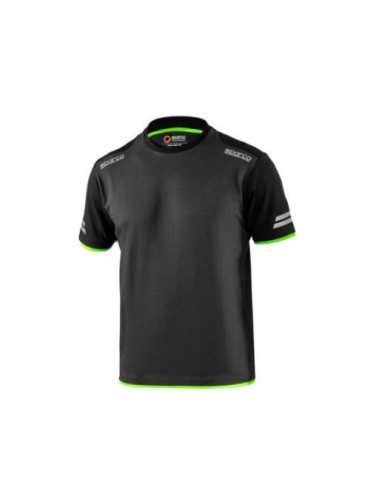 Camiseta Tucson Manga Corta Gris Verde Talla 3XL [LOTE DE 2 Unidades] SPARCO