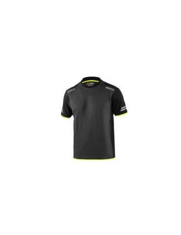 Camiseta Tucson Manga Corta Gris Amarillo Talla XS [LOTE DE 2 Unidades] SPARCO