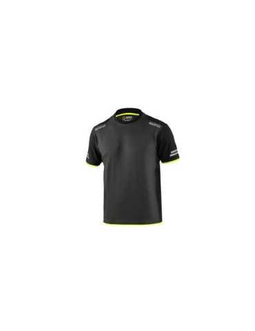Camiseta Tucson Manga Corta Gris Amarillo Talla S [LOTE DE 2 Unidades] SPARCO