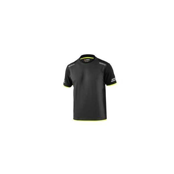 Camiseta Tucson Manga Corta Gris Amarillo Talla S [LOTE DE 2 Unidades] SPARCO