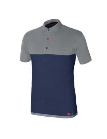 Polo Stretch Azul/Gris Manga Corta 8774 Talla XL [LOTE DE 2 Unidades] STARTER