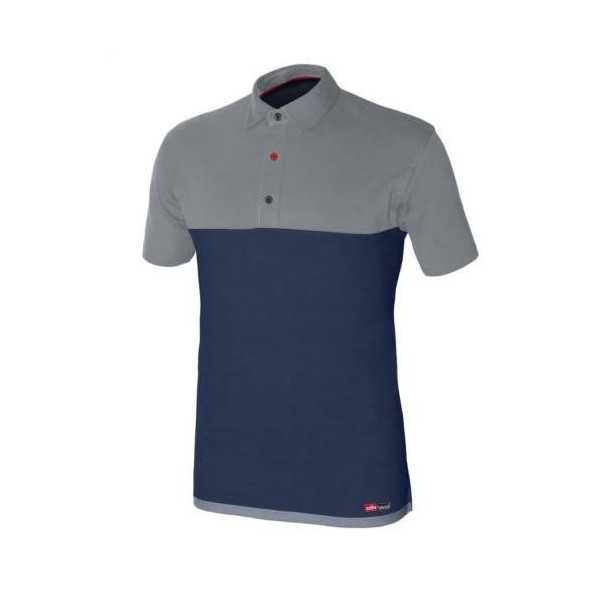 Polo Stretch Azul/Gris Manga Corta 8774 Talla XL [LOTE DE 2 Unidades] STARTER