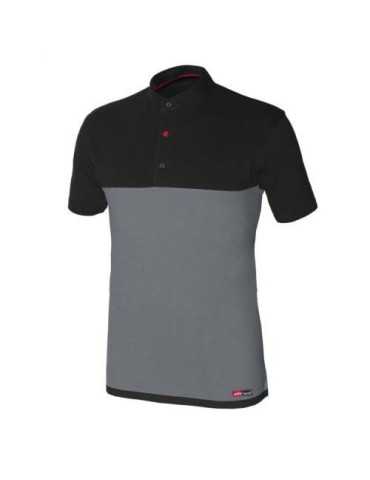 Polo Stretch Gris/Negro Manga Corta 8774 Talla L [LOTE DE 2 Unidades] STARTER