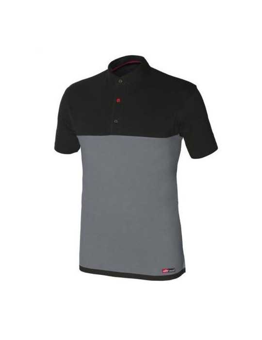 Polo Stretch Gris/Negro Manga Corta 8774 Talla L [LOTE DE 2 Unidades] STARTER