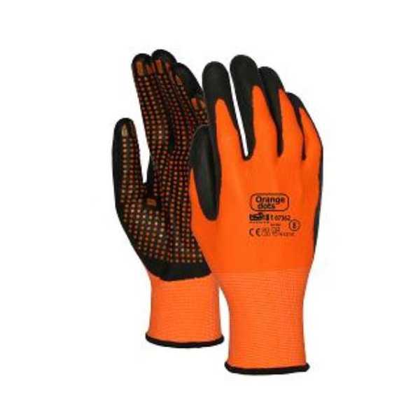 Guante Orange Dots Catch 7362 Talla 8 [LOTE DE 6 Unidades] STARTER