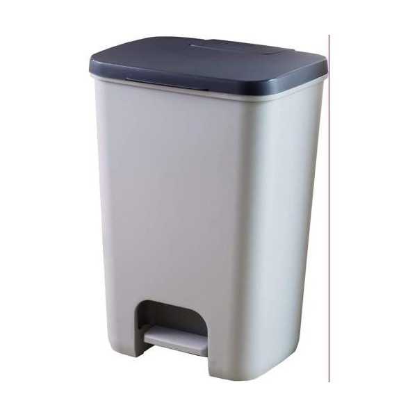Cubo Pedal Bin Cierre Pedal Gris 25L 248976 [LOTE DE 2 Unidades] CURVER