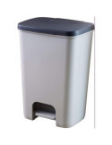 Cubo Pedal Bin Cierre Pedal Gris 25L 248976 [LOTE DE 2 Unidades] CURVER
