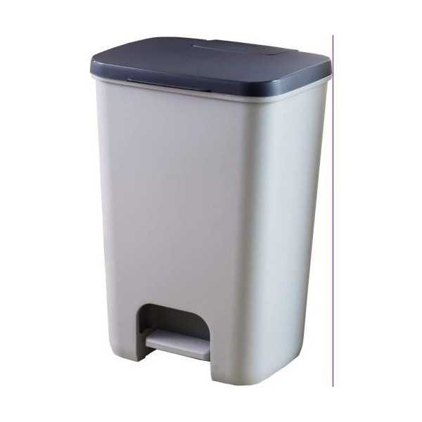 Cubo Pedal Bin Cierre Pedal 40L Gris 248975 [LOTE DE 2 Unidades] CURVER