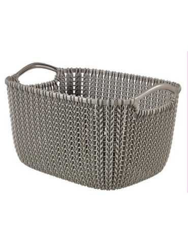 Cesto Rectangular 19 L Marrón 230001 [LOTE DE 4 Unidades] CURVER