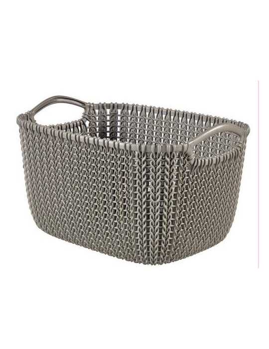 Cesto Rectangular 19 L Marrón 230001 [LOTE DE 4 Unidades] CURVER