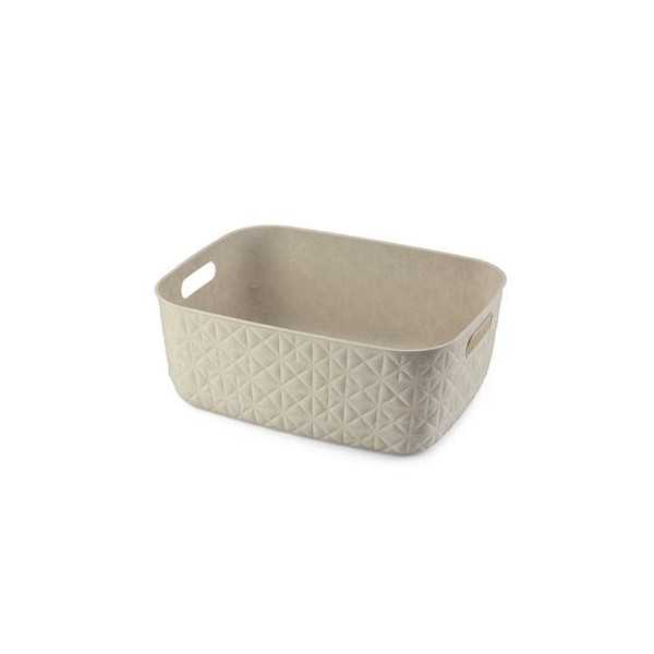 Cesta Softex M 12,5L Blanco Tiza 258717 [LOTE DE 6 Unidades] CURVER