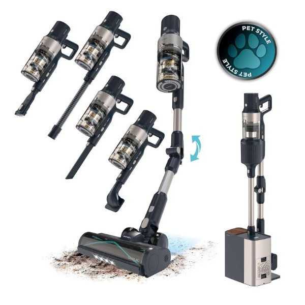 Aspirador Escoba 102267 + Base Autovaciado Hurricane Station Flex CECOTEC