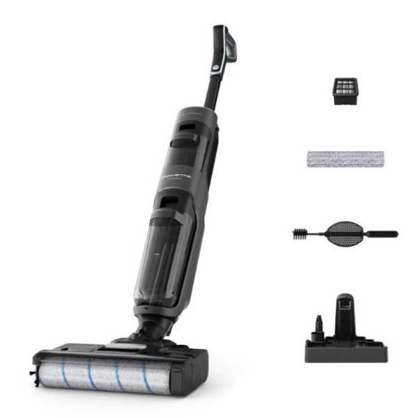 Aspirador Escoba GZ5035WO Fregona Xclean 4 Negro ROWENTA