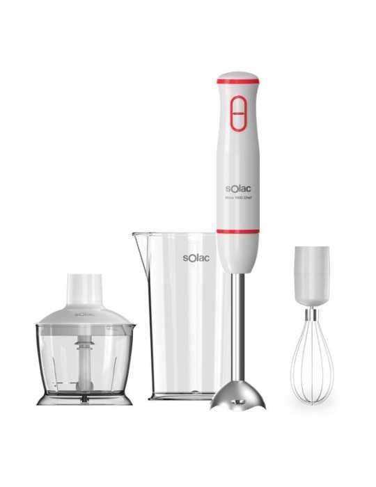 Batidora BA5614 1000W + Accesorios Mixo 1000 Chef Blanco SOLAC