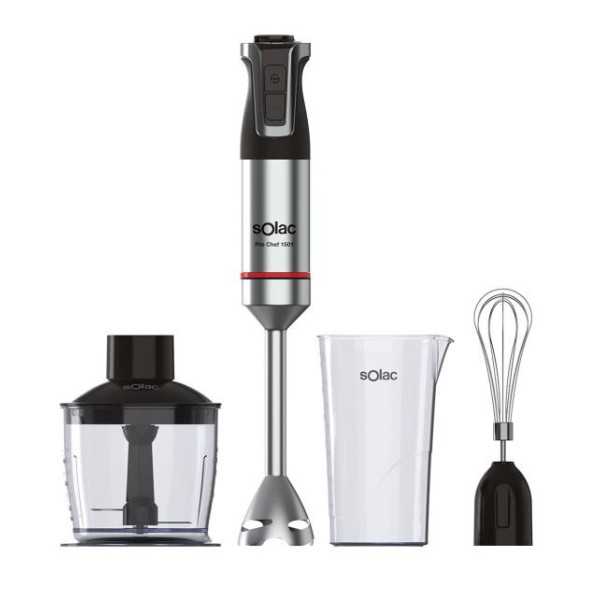 Batidora BA5618 1500W + Accesorios Inox Pro Chef 1501 SOLAC