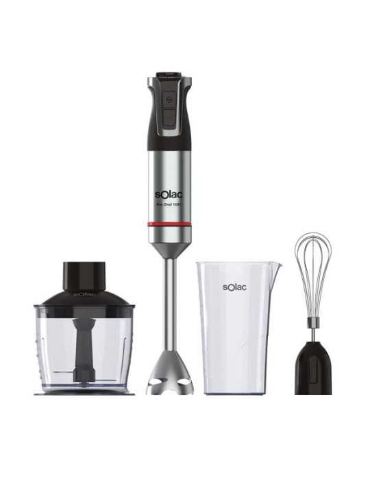 Batidora BA5618 1500W + Accesorios Inox Pro Chef 1501 SOLAC