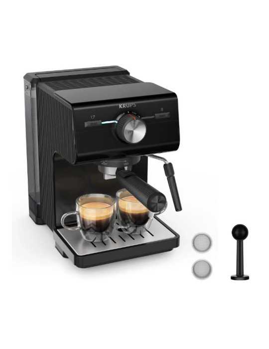 Cafetera Express XP381810 15 Bares Authentic Negro KRUPS