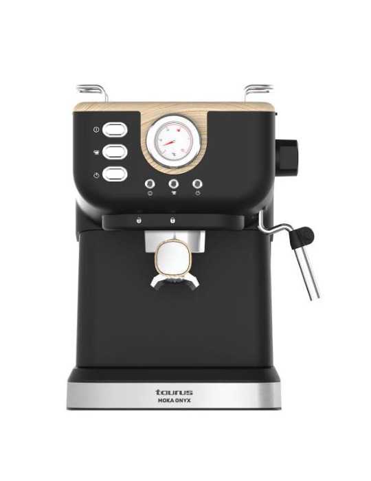Cafetera Express Moka Onyx 20 Bar Negro Madera TAURUS