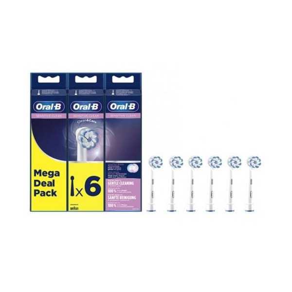 Recambio Cepillo Dental EB50BRX 6 FFS Sensitive Clean ORAL-B