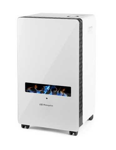 Estufa Gas HBF120 Llama Azul 3800W a Cristal Blanco ORBEGOZO