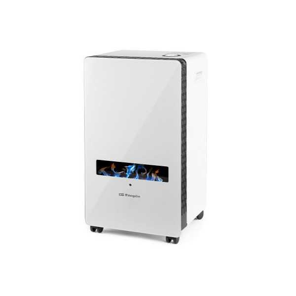Estufa Gas HBF120 Llama Azul 3800W a Cristal Blanco ORBEGOZO